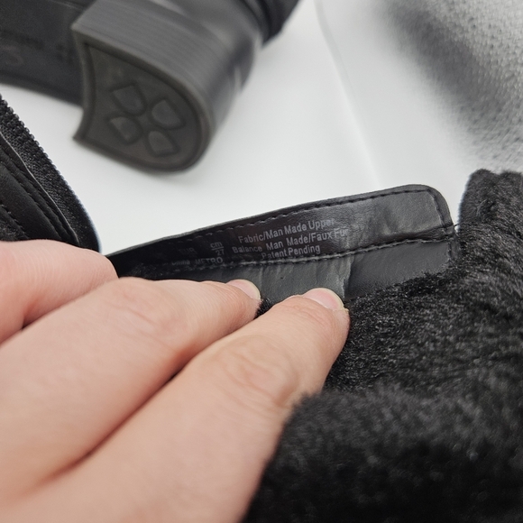 Naturalizer Metro water resistant foldover moto boot black faux leather size 10 - Picture 9 of 11